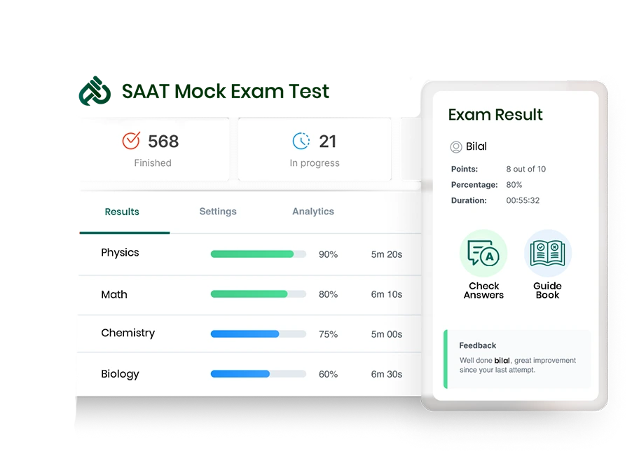 SAAT MOCK EXAM TEST2 - Ace my SAAT